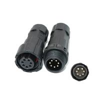Conector resistente al agua M16, IP68 y enchufe de 2/3/4/5/6/7/8/9/10/11/12 pines, conectores de aguja sólida de acoplamiento macho y hembra, 1 Uds.(ZSJ-M16-7P)