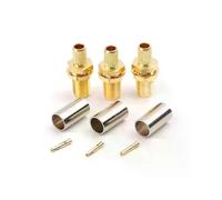 Conector RF de crimpado con tuerca hembra SMA, 10 unidades, para RG58, RG142, LMR195 y RG400