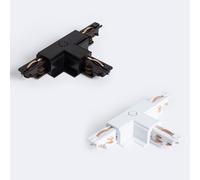 Conector 'Right Side' Tipo T para Carril Trifásico DALI Empotrable Aluminio