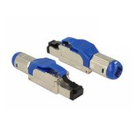 Conector RJ-45 DeLOCK 86487 Azul/Plata Cat8 S/UTP