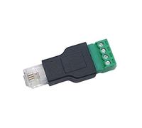 Conector RJ11 macho a conector divisor de 4 pines, enchufe de terminal de tornillo, conector de video Ethernet, divisor de enchufe