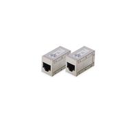 Conector RJ45 Cat 6 - DIGITUS - AT-AG-8-8-C6S-2 - 2 piezas - Compatible PoE - Plateado