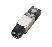 Conector RJ45 Cat7 Blindado FTP sin Herramientas - Contactos Dorados, 10 Gbit/s 500 MHz, Compatible con Cables Cat6/Cat7 para Redes Domésticas y Empresariales
