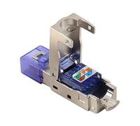 Conector RJ45 CAT8 sin herramienta de crimpado de aleación de zinc (azul)