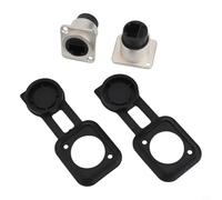 Conector RJ45 de montaje en panel tipo D Cat6 hembra a hembra, compatible con Cat5 Cat5e para extensión Ethernet de red, paquete de 2 (plateado)