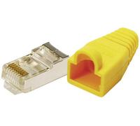 Conector rj45 ftp cat5e con funda amarilla
