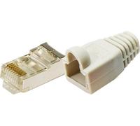 Conector rj45 ftp cat5e + funda gris