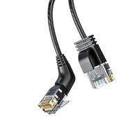 Conector RJ45 giratorio de 360 grados, cable Ethernet Cat6A, 10 Gigabit, velocidad rápida, flexible, enrutador de computadora, cable de repuesto