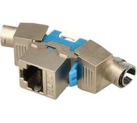 Conector RJ45 Keystone hembra Tool-Less Cat.8 8 pines 180° FTP (blindado)