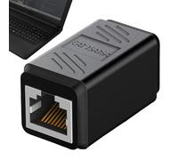 Conector RJ45 - Nuevo adaptador Ethernet Cat7/6 con interfaz Gigabit | Convertidor de extensor de red hembra a hembra para cables de extensión | Conector LAN de alta velocidad para Cat7 Cat6 Ca