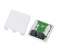 Conector RJ45 Roline GN002 Blanco Hembra/Hembra Plástico Recto
