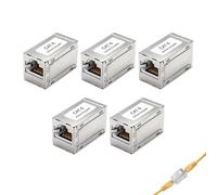 Conector RJ45 Universal Blindado M236 - Adaptador Ethernet para Cables Cat6, Cat5e y Cat5 - Velocidad de 1000 Mbps, Plug-and-Play - Pack de 5 Unidades, Ideal para Conmutadores, Routers, PC y Más