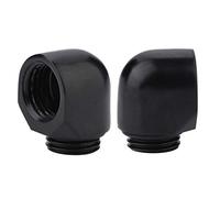 Conector roscado G1 / 4 para enfriamiento de agua, latón Conector de conexión de tubería giratoria de ángulo de codo de 90 grados para enfriamiento de agua para PC