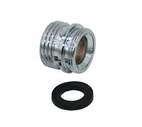 Conector roscado Plateado de 1/2 a M20, Adaptador de Grifo de jardín de latón, Accesorios de Rosca Macho/Hembra M20, Conector de Grifo, 1 Uds.(M20 Male)