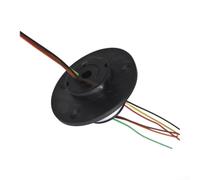 Conector rotativo de eje hueco de 5 mm para cardán de cámara, sistemas PTZ, automatización, contactos chapados en oro, señal estable (6 canales)