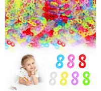 Conector S Clips, 800 Unidades Coloridas Correas Cierres Loom Cintas Cierres S Clips Transparentes Rubber Loombbänder Cierres Clips para Pulseras Joyas Loom Bands Crochet Cierre
