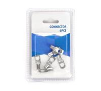 Conector SC6-6 (6 uds/blíster), acabado plateado de alta calidad. Perfecto para garantizar conexiones seguras y duraderas en tus proyectos de electrónica. ¡Potencia tu creatividad!