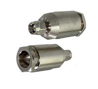 Conector SMA de 1/2 Uds., Abrazadera Macho for Cable RG8 LMR400 RG213, Adaptador Coaxial RF Recto niquelado(2Pcs)