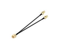 Conector SMA macho a 2 hembra, divisor tipo Y, adaptador de cable coaxial RF RG174, antena enrutador WIFI(SMA M to 2xSMA F,RG174 Black-10CM)