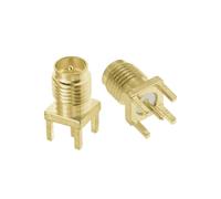 Conector SMA macho hembra recto, borde de soldadura 90 grados, PCB, montaje en ángulo, enchufe cobre RF(Right foot 13.5MM,5PCS)