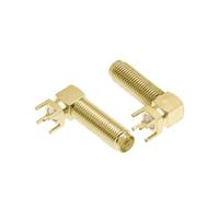Conector SMA macho hembra recto, borde de soldadura 90 grados, PCB, montaje en ángulo, enchufe cobre RF(L Type 23MM,10PCS)