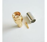 Conector SMA macho, paquete de 10 unidades para un fácil crimpado en múltiples tipos de cables, incluido RG58