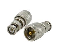 Conector SO239 PL259 UHF a BNC macho hembra Q9 a adaptador coaxial RF for suministros de equipos eléctricos(UHF Male-BNC-J,1PCS)