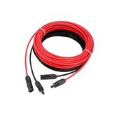 Conector Solar de Cable fotovoltaico de CC Macho y Hembra, 1000 V, 30 A, Conectores de Panel for PVMC con 2,5/4/6 mm², 1 par con 4 Juntas(14 AWG-2.5mm2,10m Black 10m Red)