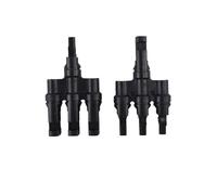 Conector solar de CC 200/100/40/20/10/5 piezas, 1000 V, 30 A, IP67, resistente al agua, for cable fotovoltaico/MC 2,5/4/6 mm²(Orange)