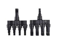 Conector solar de CC 200/100/40/20/10/5 piezas, 1000 V, 30 A, IP67, resistente al agua, for cable fotovoltaico/MC 2,5/4/6 mm²(Red)