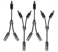 Conector solar tipo Y de 2 pares, CC 1000 V, FMM+MFF, para conexión en paralelo entre paneles y empalme de cables.