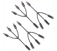 Conector solar tipo Y de 2 pares, CC 1000 V, FMMM+MFFF, para conexión en paralelo entre paneles y empalme de cables.