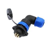 Conector SP20, brida de 2 orificios, 2/3/4/5/6/7/8/9/12/14 pines, conectores de ángulo de codo de 90 grados, 1 Uds.(3 pin)