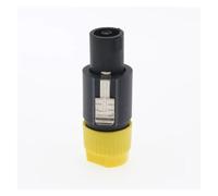 Conector Speakon de 4 pines for altavoz NL4FC, conector macho, conector Speakon de 4 polos, cable Polo, conector estéreo macho(Yellow)