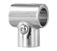 Conector T para pasamanos marino en acero inoxidable 316 construido para intersecciones de 90 grados en barcos y yates (25 mm)