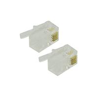 Conector telefónico RJ9 4P4C Conector 50 piezas, Transparente elegante y popularProfesional pragmático