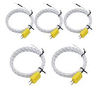 Conector termopar tipo K de 3 m, 5 sensores de temperatura con un rango de medición de 50 a 350 ºC