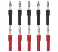 Conector tipo banana 5 juegos J.20012 |Adaptador de 4 mm a 2 mm para multímetro |PA y latón, 30 V CA - 60 V CC/clasificación 10 A |Conectividad eléctrica consistente para
