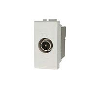 Conector toma TV terminal macho, compatible con Bticino Living Light (blanco)