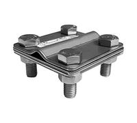 Conector universal de 4 tornillos, mango de protección contra rayos, abrazadera de tierra, acero inoxidable, M8 8381