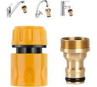 Conector universal de manguera de grifo mezclador de cocina y conector rápido de extremo, accesorio de tubería de manguera exterior para fregadero a manguera exterior, grifo de cocina universal, para