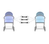 Conector unlversal para trillizos de cochecitos gemelos y cuadrupletos juntas de silla de mesa de carrito de bebé establece el conector del cochecito puede conectar dos cochecitos al mismo tiempo. Cua