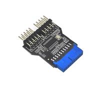 Conector USB 2.0 de 19 pines a 2 conectores USB 2.0 hembra de 9 pines para conexión de dispositivos, placa base y extensión de cabecera