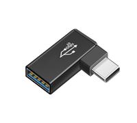 Conector USB 3.1 - Adaptador Rápido Hembra a Macho, Diseño 90° | Adaptador Alta Velocidad Portátil Transmisión Datos Smartphone Computadora Accesorio