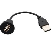 Conector USB A Macho - USB A Hembra para Panel (30cm)