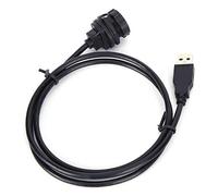 Conector USB Cable de datos hermético Conector de conversión Cable adaptador USB3.0 Hembra Macho Medidor Cable Enchufe Adaptadores de montaje en panel para teléfono móvil, digital y otros equipos.