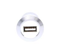 Conector USB de 22 mm, diámetro de Montaje de Metal, USB 2.0 Hembra A a Hembra A (,)