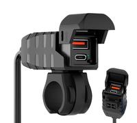 Conector USB para motocicleta, puerto de carga USB para motocicleta, carga rápida, conexión impermeable, accesorio para moto, USB con tapa dura para Acción de Gracias, Navidad,