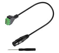 Conector XLR a terminal de tornillo de 3 pines, adaptador de 3 núcleos con 30 cm para micrófono y altavoces, conector a terminal pin