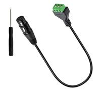 Conector XLR a terminal de tornillo de 3 pines, cable de sonido adaptador XLR sin soldadura de 3 núcleos para una fácil instalación con destornillador